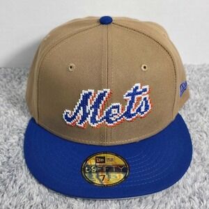 New Era 59Fifty New York Mets NY 8 Bit Pixels Woodmark Size 7 1/2 Fitted Hat Cap